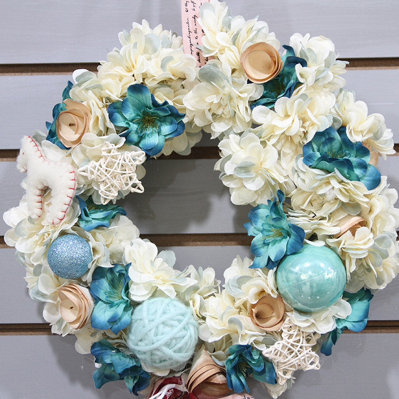 Christmas Wreaths On The Door Artificial Flowers Garland Window Door Hanging Decorative Supplies For Christmas Party New Year