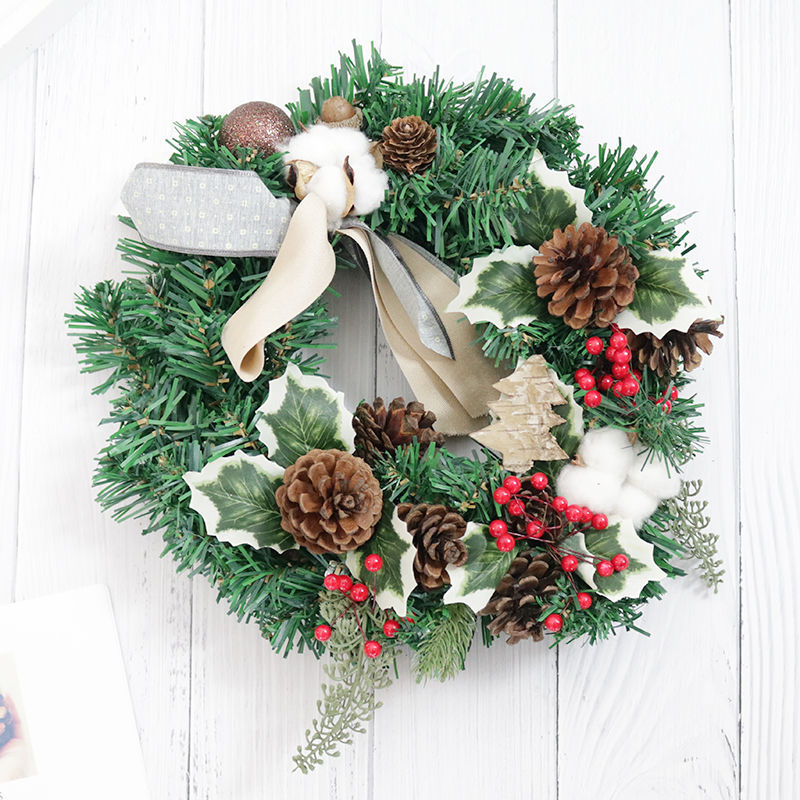 Creative Christmas Door Wreath Christmas Decoration Artificial Garland Wreaths For Car Home Window Wall Decoration