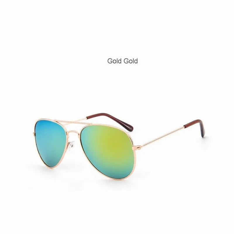 Eco friendlyClassic Aviation sunglasses For Boy And Girl Colorful Mirror Pilot Sun Glasses Children Sunglasses Kids Sunglasses Eyewear