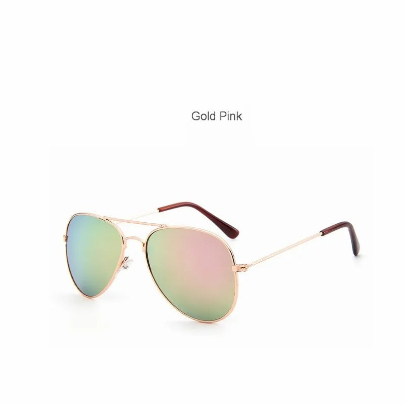 Eco friendlyClassic Aviation sunglasses For Boy And Girl Colorful Mirror Pilot Sun Glasses Children Sunglasses Kids Sunglasses Eyewear