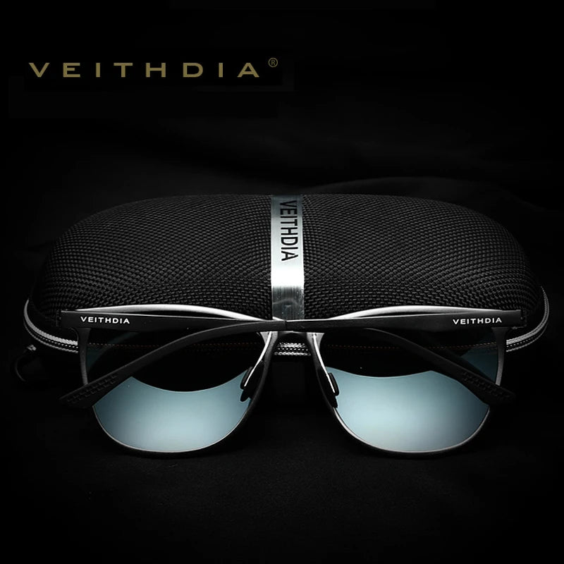 VEITHDIA Retro Aluminum Magnesium Brand Men's Sunglasses Polarized Lens Vintage Eyewear Accessories Sun Glasses For Male 6623