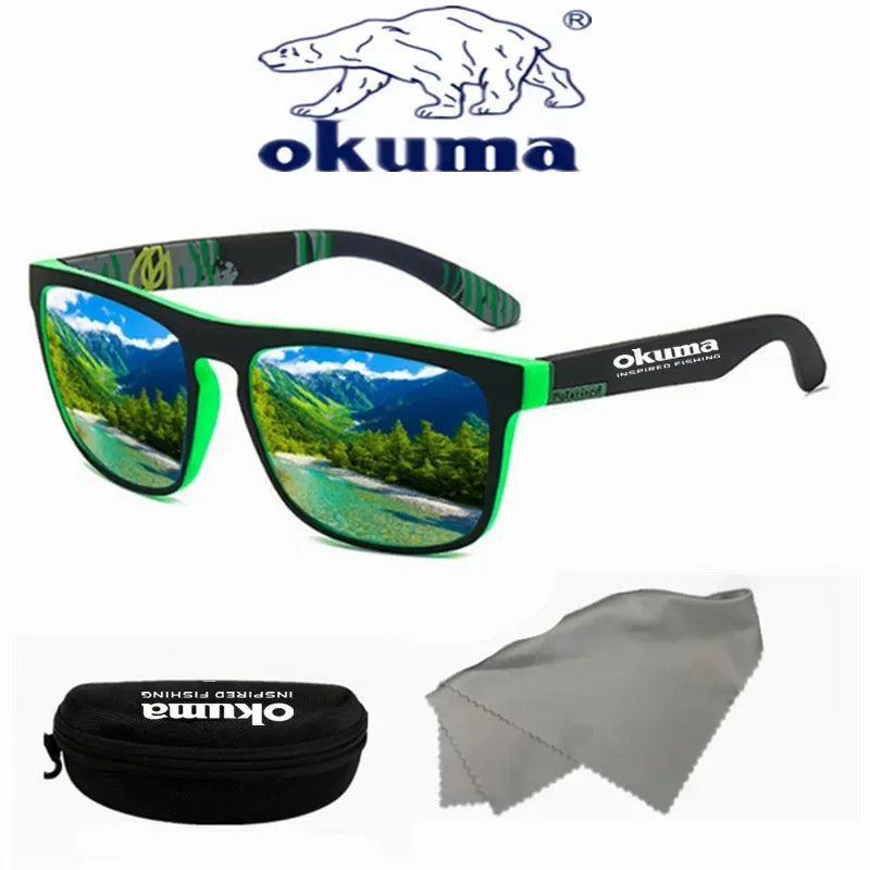 Eco friendlyOkuma polarized sunglasses UV400 for men and women outdoor hunting, fishing, driving bicycles, sunglasses optional box