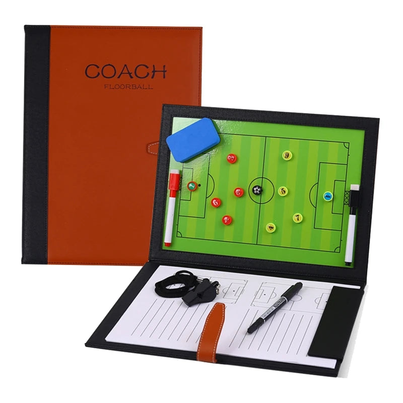 Coaching Board Foldable Football Tactic Board Magnetic Soccer Trainer Command Training Match Plate Book