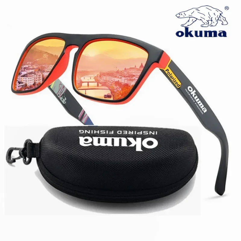 Eco friendlyOkuma polarized sunglasses UV400 for men and women outdoor hunting, fishing, driving bicycles, sunglasses optional box