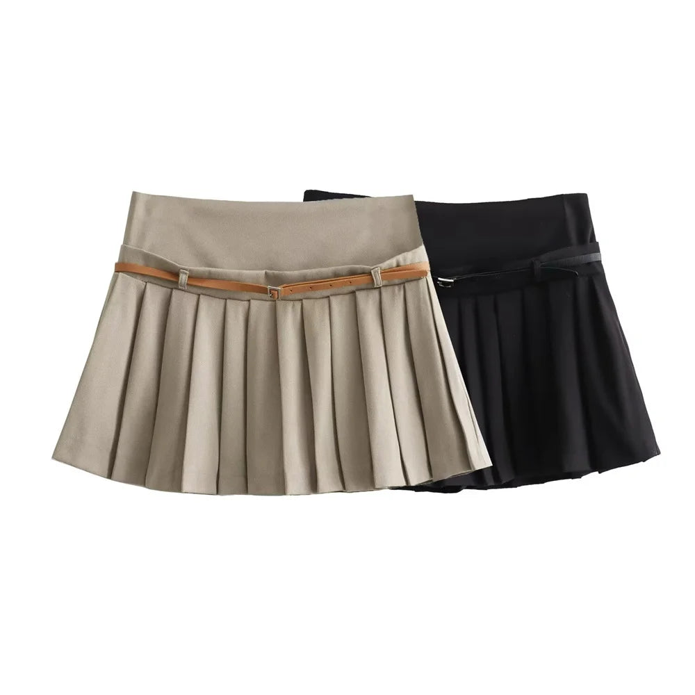 2024ZAR * Spring/Summer Hot Selling New Women's Two Color Classic Versatile Style Wide pleated Pant Skirt