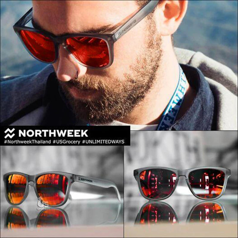 Brand Design Sunglasses Men Women Retro Northweek Sun Glass For Men Male UV400 Mirror Beach Goggles Female Shades