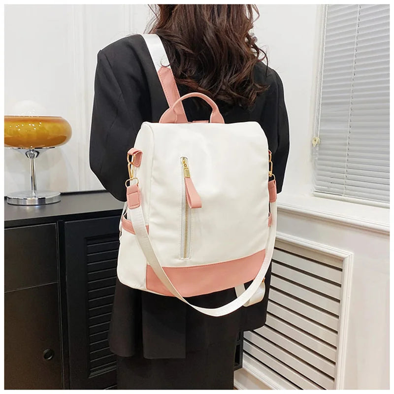 Women Backpack Casual Shoulder Bag Fashion Pretty Nylon Fabric Female Daypack Stylish Elegant Girls Backpack Women Bag Mochila