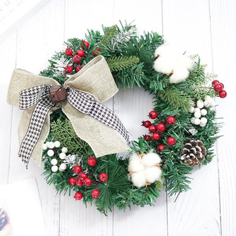 Creative Christmas Door Wreath Christmas Decoration Artificial Garland Wreaths For Car Home Window Wall Decoration